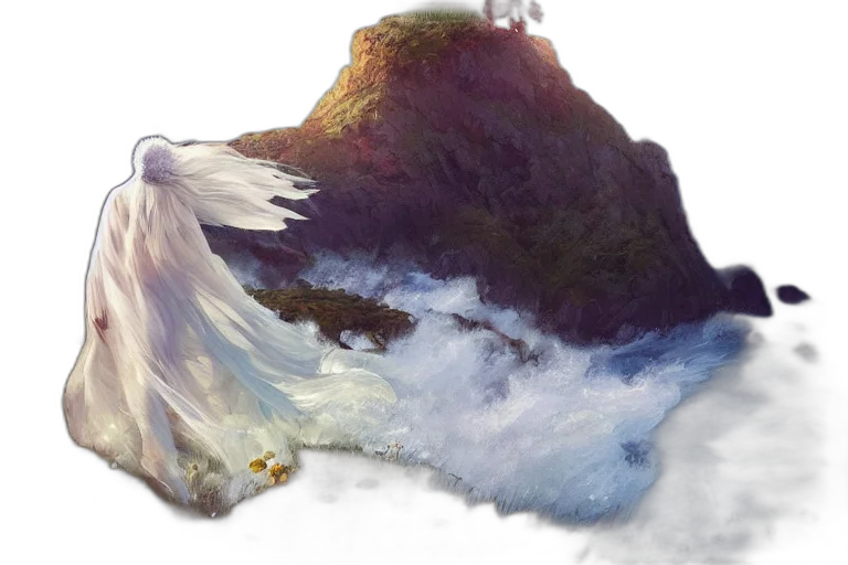 hair, dragon, crown, creature, fantasy art, concept art, photorealistic, watercolor transparent PNG cut-out
