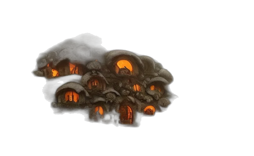 building, concept art, fantasy art, 3d render transparent PNG cut-out