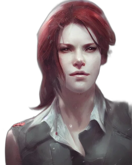 face, jacket, robot, concept art, photorealistic, cyberpunk, fantasy art, red transparent PNG cut-out