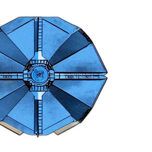 umbrella, crown, jewelry, weapon, 3d render, concept art, blue, detailed transparent PNG cut-out