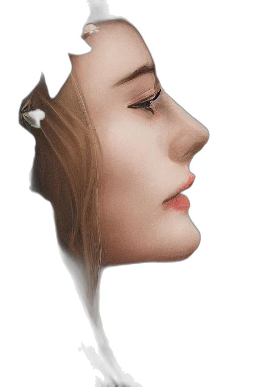 face, mask, crown, hair transparent PNG cut-out