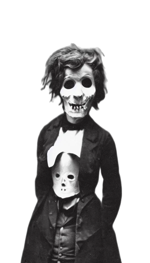 mask, face, jacket, creature transparent PNG cut-out