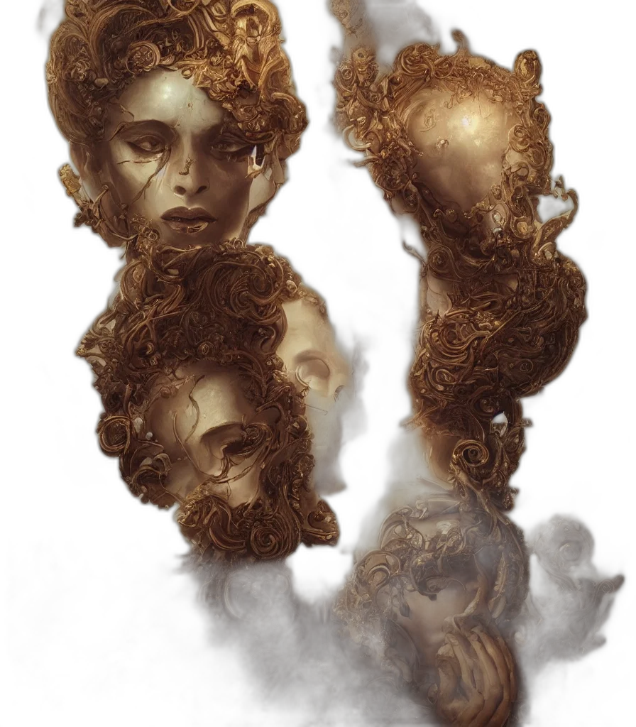 mask, hair, face, crown transparent PNG cut-out