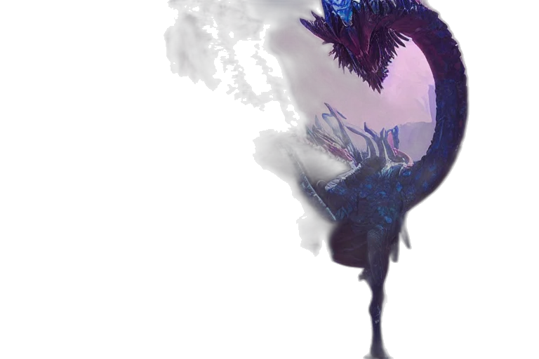 dragon, creature, sword, hair transparent PNG cut-out