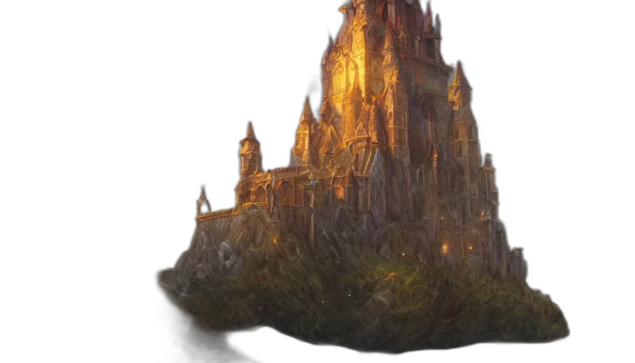 concept art, fantasy art, photorealistic, 3d render transparent PNG cut-out