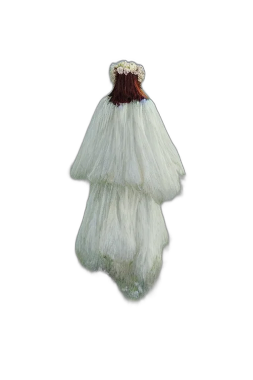 hair, dress, staff, hat, 3d render, giant, white, flower transparent PNG cut-out