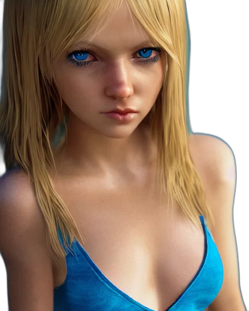 face, dress, jewelry, photorealistic transparent PNG cut-out