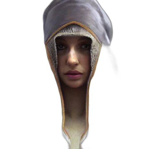 hat, staff, face, mask, concept art, fantasy art, photorealistic, 3d render transparent PNG cut-out