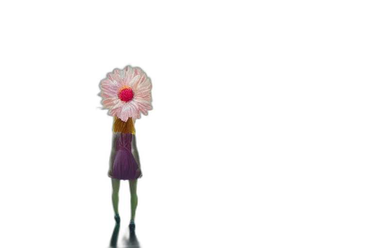 flower, dress, staff, creature transparent PNG cut-out