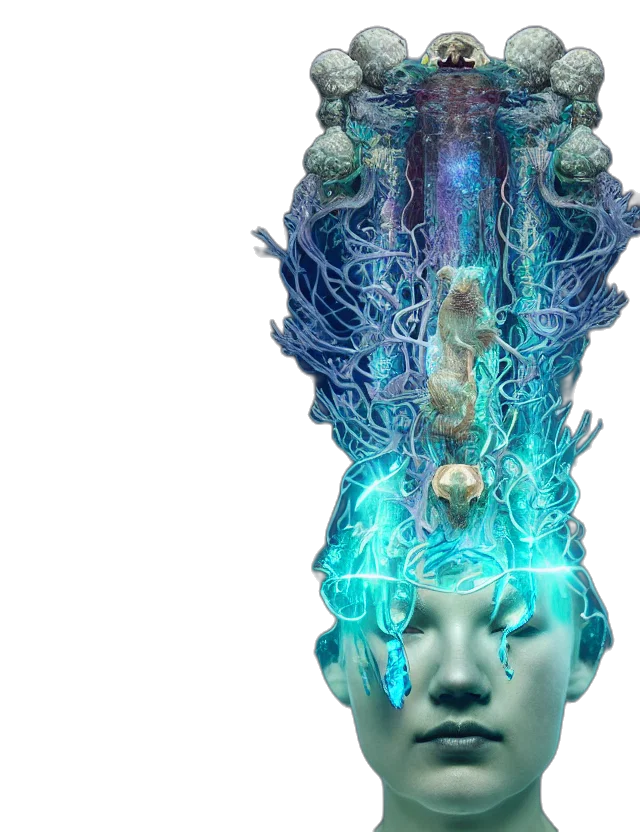 crown, hair, mask, face transparent PNG cut-out