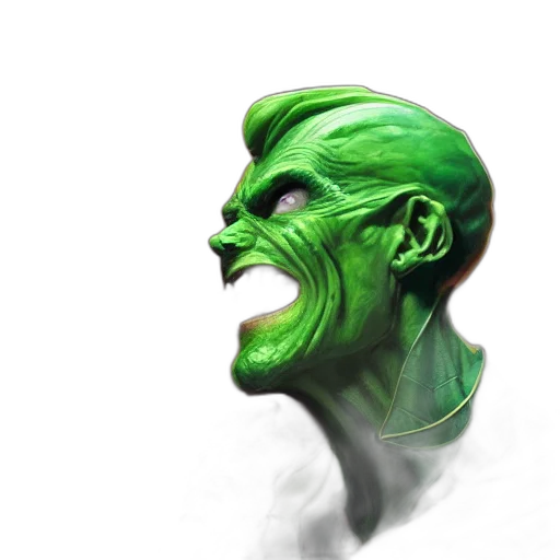 mask, face, creature, staff, concept art, comic book art, fantasy art, photorealistic transparent PNG cut-out