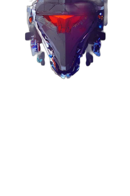 robot, crown, weapon, mask, 3d render, vaporwave, concept art, cyberpunk transparent PNG cut-out