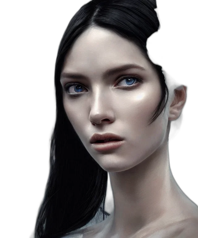 face, robot, jewelry, photorealistic transparent PNG cut-out