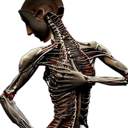 robot, creature, animal, staff, 3d render, concept art, cyberpunk, photorealistic transparent PNG cut-out