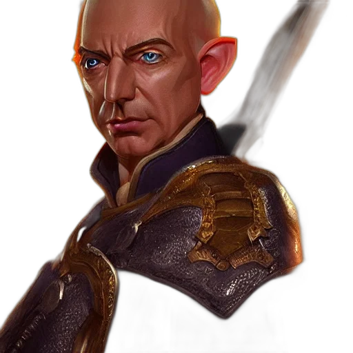 staff, face, sword, jacket, fantasy art, concept art, photorealistic, comic book art transparent PNG cut-out