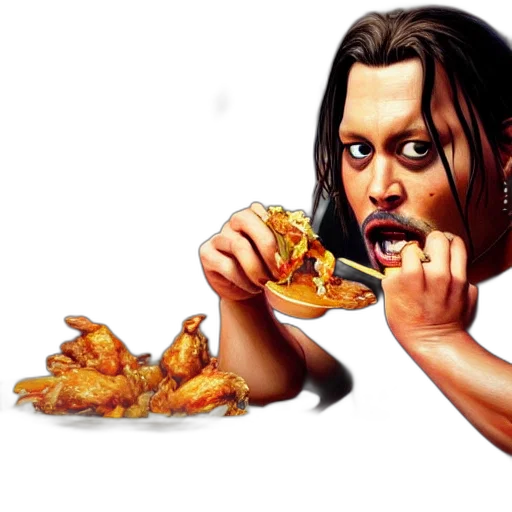 food, concept art, photorealistic, pixel art transparent PNG cut-out