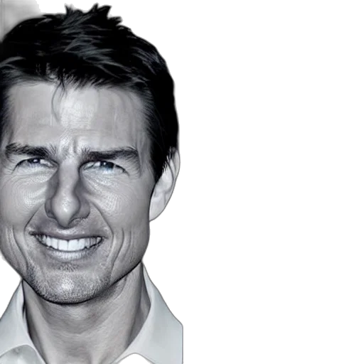 face, photorealistic, tom, cruise, citron, head transparent PNG cut-out