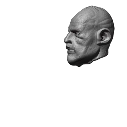 mask, face, creature, 3d render transparent PNG cut-out