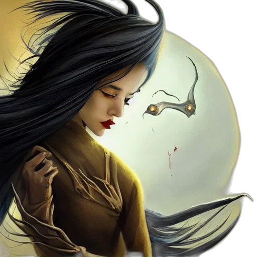 fantasy art, concept art, comic book art, photorealistic transparent PNG cut-out