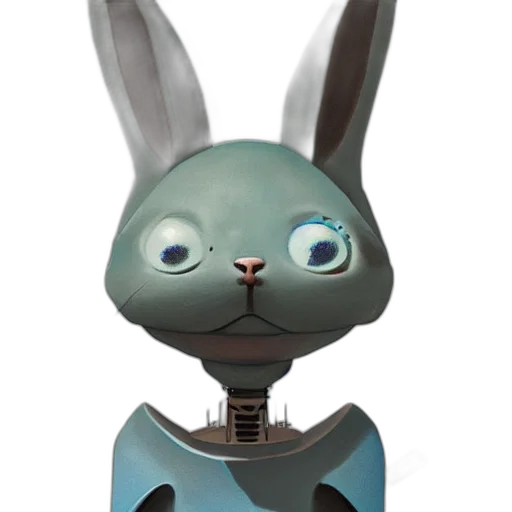robot, staff, animal, mask, 3d render, concept art, cartoon, fantasy art transparent PNG cut-out