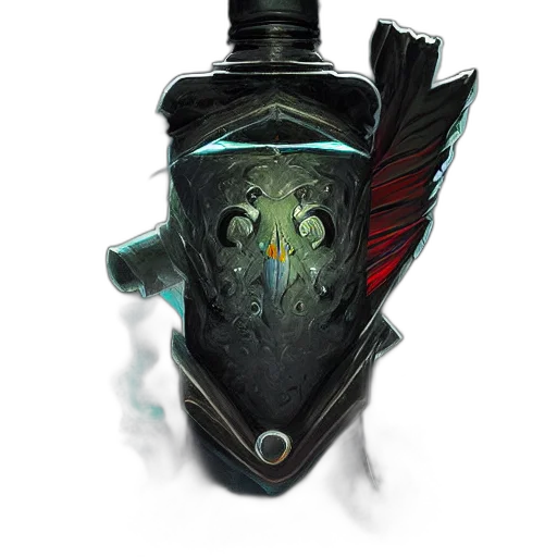 mask, face, crown, staff, concept art, fantasy art, cyberpunk, watercolor transparent PNG cut-out