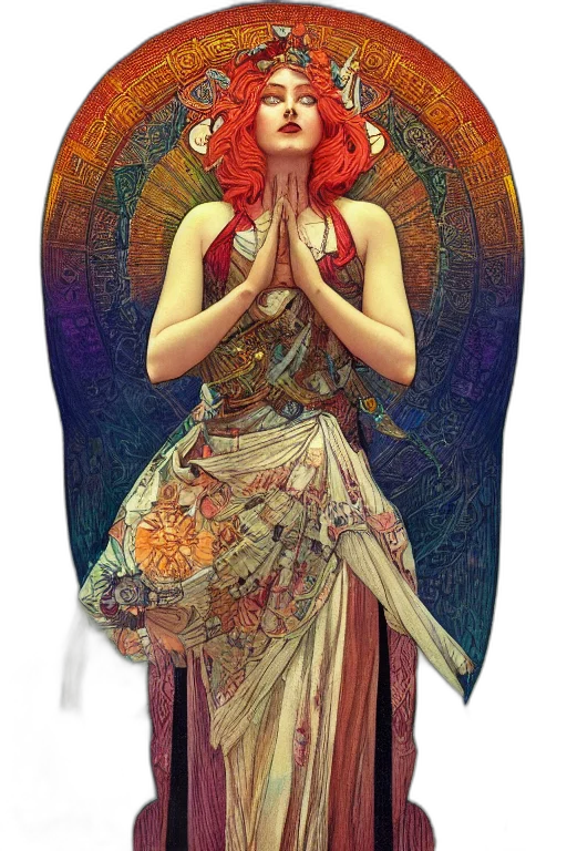 dress, fantasy art, concept art, comic book art transparent PNG cut-out