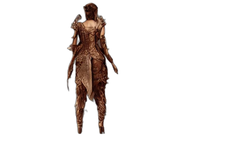dress, staff, creature, weapon transparent PNG cut-out