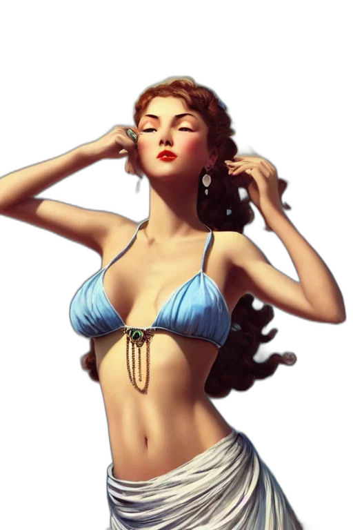 jewelry, dress, crown, photorealistic, fantasy art, concept art, comic book art, underwater transparent PNG cut-out