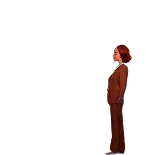 dress, jacket, staff, robot, concept art, pixel art, 3d render, cartoon transparent PNG cut-out