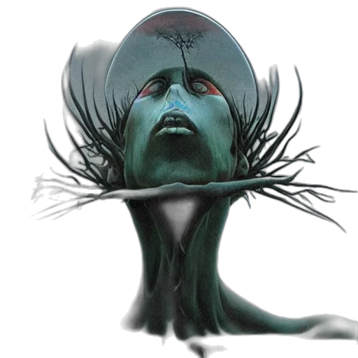 creature, mask, hair, face transparent PNG cut-out