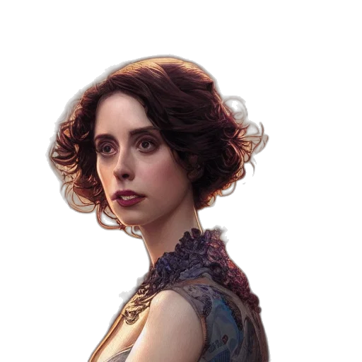 dress, crown, face, staff transparent PNG cut-out