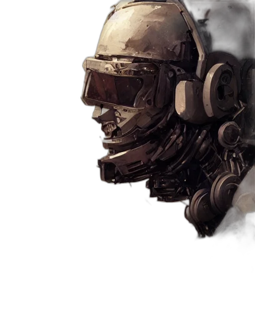 robot, mask, face, weapon transparent PNG cut-out
