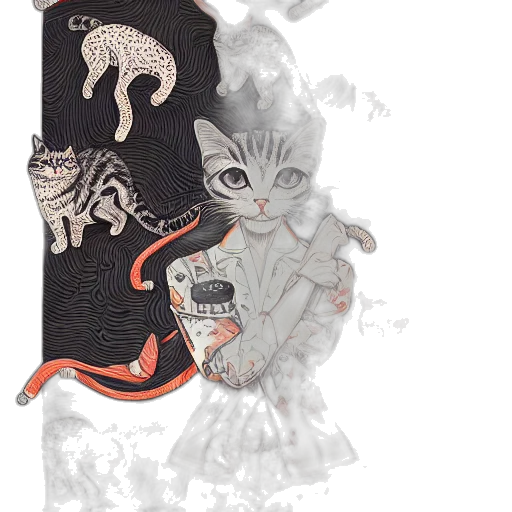 animal, creature, staff, concept art, fantasy art, 3d render, pixel art, monochrome transparent PNG cut-out