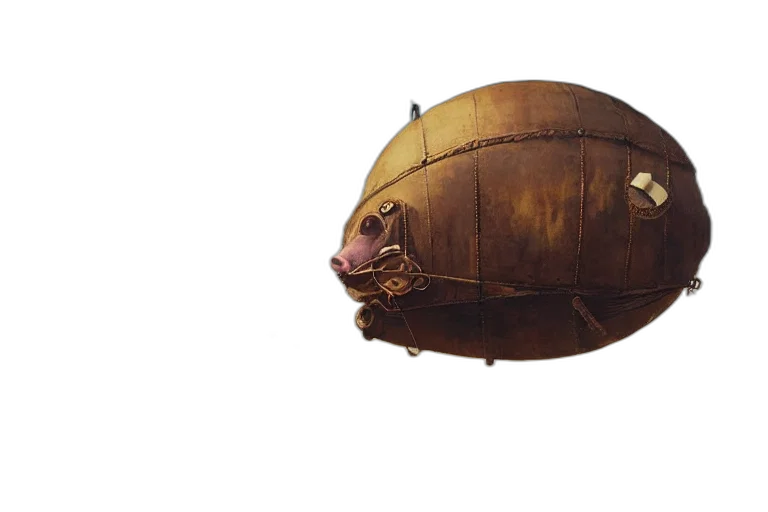 mask, hat, crown, weapon, 3d render, concept art, photorealistic, pig transparent PNG cut-out