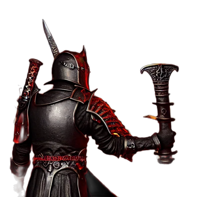 sword, staff, weapon, concept art, fantasy art, 3d render, pixel art, red transparent PNG cut-out