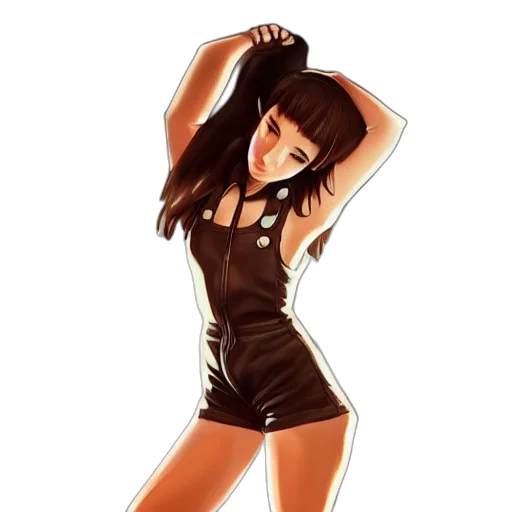 dress, cartoon, anime, comic book art, fantasy art, monochrome, full, body transparent PNG cut-out