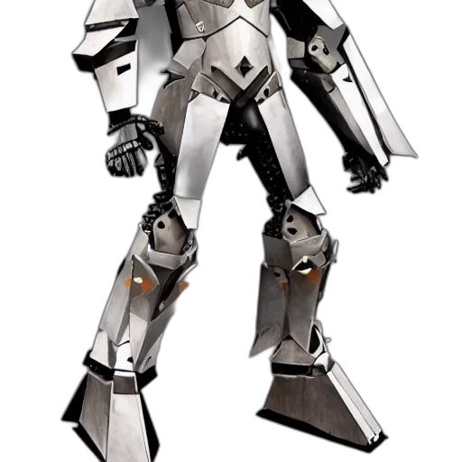 robot, weapon, 3d render, concept art, armored, knight, mech, full transparent PNG cut-out