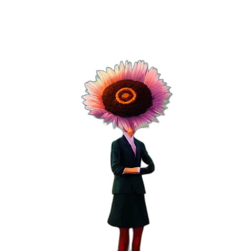 staff, hat, flower, crown, concept art, 3d render, pixel art, cartoon transparent PNG cut-out