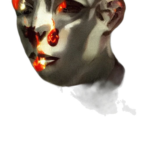 mask, face, robot, creature, concept art, photorealistic, fantasy art, 3d render transparent PNG cut-out