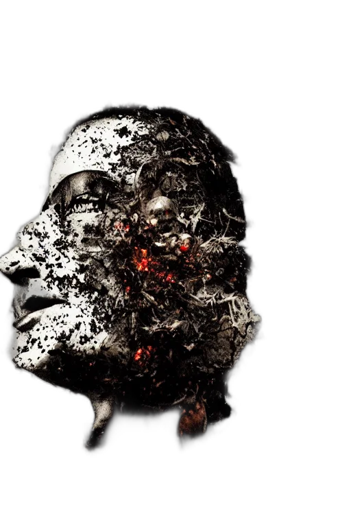 face, mask, photorealistic, concept art, dark, high, quality, studio transparent PNG cut-out