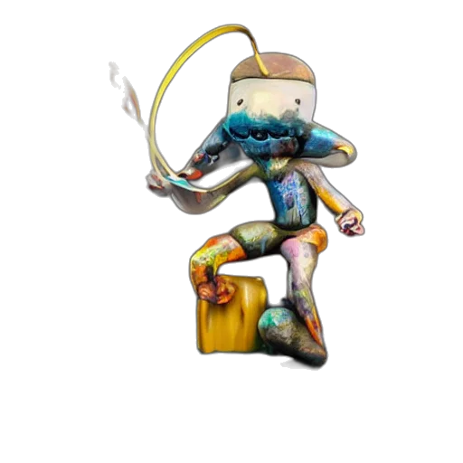 staff, robot, concept art, 3d render transparent PNG cut-out