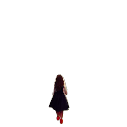 dress, hair, creature, robot transparent PNG cut-out