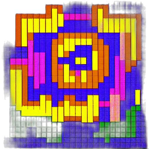 robot, crown, face, weapon, pixel art, 3d render, vaporwave, outer space transparent PNG cut-out