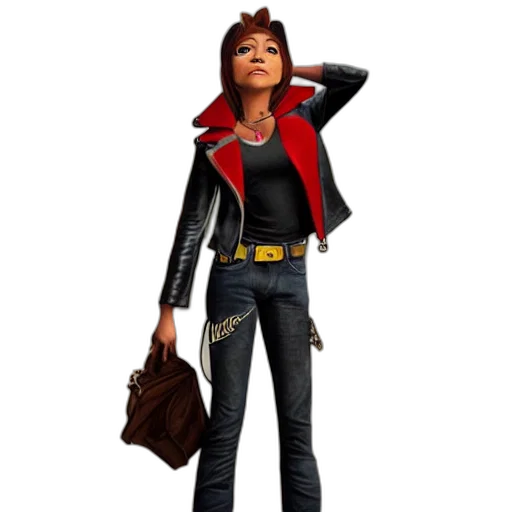 jacket, concept art, 3d render, comic book art transparent PNG cut-out