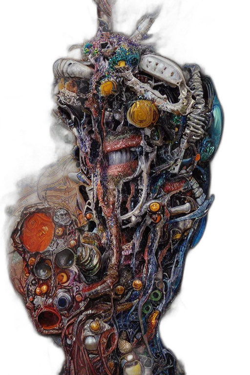 mask, robot, face, crown, cyberpunk, concept art, photorealistic, comic book art transparent PNG cut-out