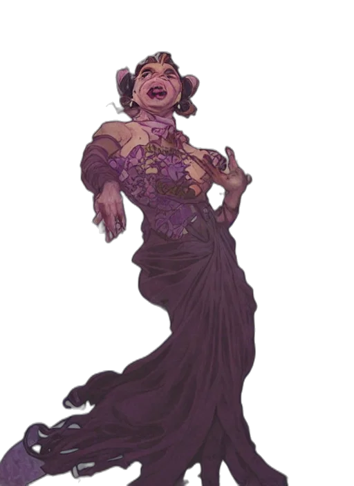 dress, staff, concept art, fantasy art, comic book art, pixel art, underwater, dark transparent PNG cut-out