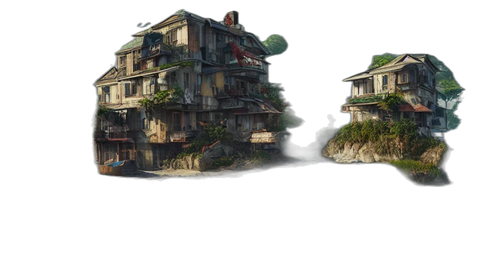 building, concept art, 3d render, fantasy art transparent PNG cut-out