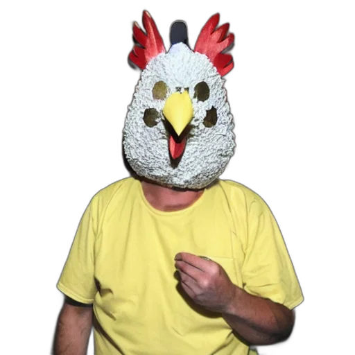 animal, mask, hat, staff, 3d render, photorealistic, pixel art, prisoner transparent PNG cut-out