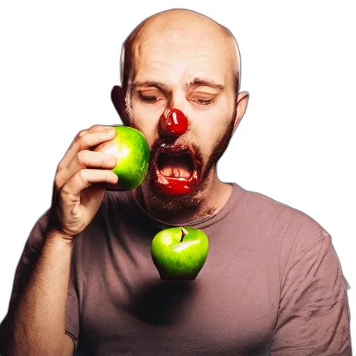 food, face, mask, staff, photorealistic, concept art, 3d render, man transparent PNG cut-out