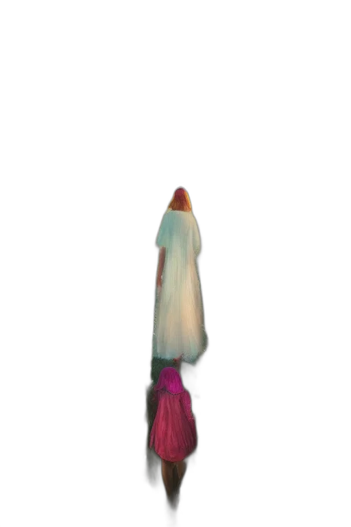 staff, weapon, hair, flower, 3d render, concept art, pixel art, watercolor transparent PNG cut-out